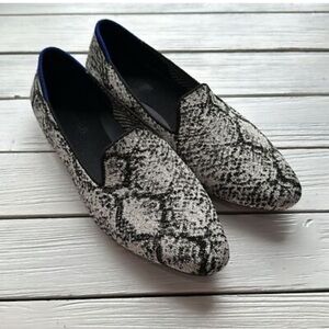 Rothy's Black and White Snake Print Men's Shoes